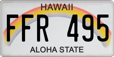 HI license plate FFR495