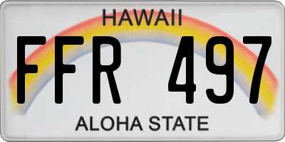HI license plate FFR497