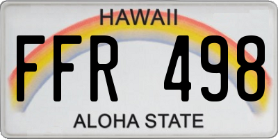 HI license plate FFR498