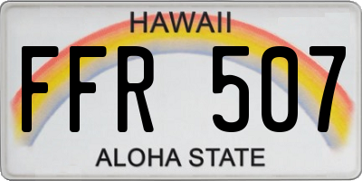 HI license plate FFR507