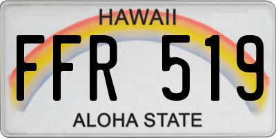 HI license plate FFR519