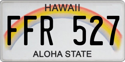 HI license plate FFR527