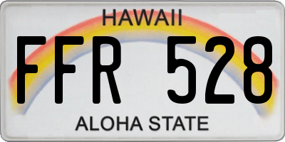 HI license plate FFR528