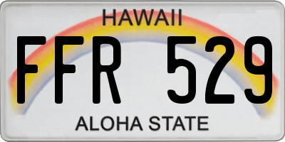 HI license plate FFR529