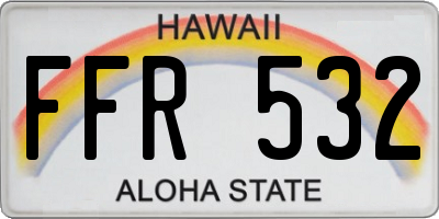HI license plate FFR532