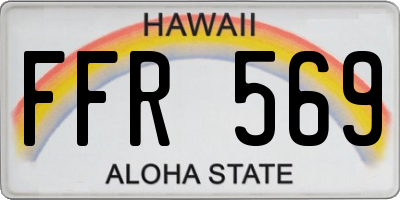 HI license plate FFR569