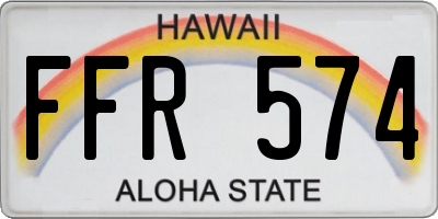 HI license plate FFR574