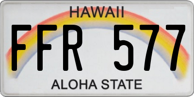 HI license plate FFR577