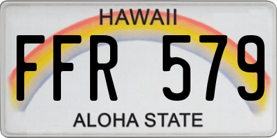 HI license plate FFR579