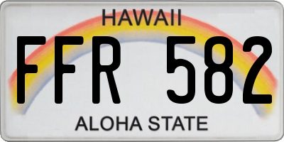 HI license plate FFR582