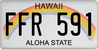 HI license plate FFR591