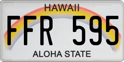 HI license plate FFR595
