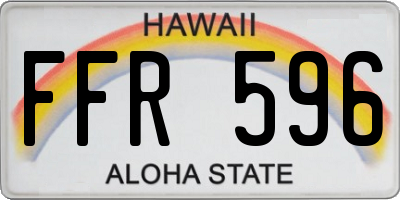 HI license plate FFR596