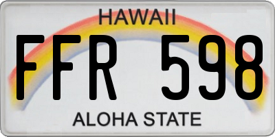 HI license plate FFR598