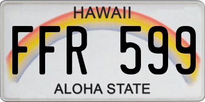 HI license plate FFR599
