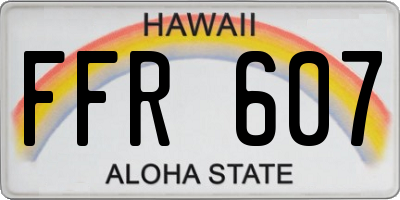 HI license plate FFR607