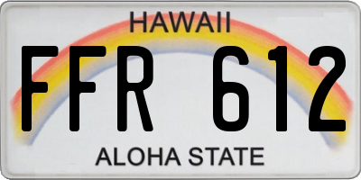 HI license plate FFR612