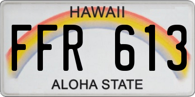 HI license plate FFR613