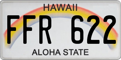 HI license plate FFR622