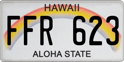 HI license plate FFR623