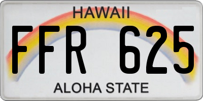 HI license plate FFR625