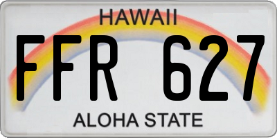 HI license plate FFR627