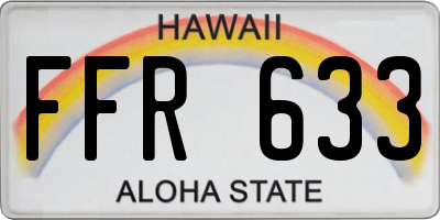HI license plate FFR633