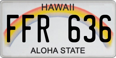HI license plate FFR636