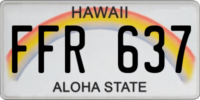 HI license plate FFR637