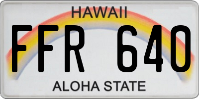 HI license plate FFR640
