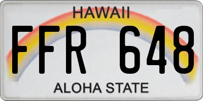 HI license plate FFR648