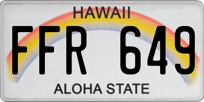 HI license plate FFR649