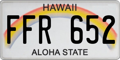 HI license plate FFR652