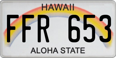 HI license plate FFR653