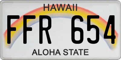 HI license plate FFR654