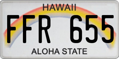 HI license plate FFR655