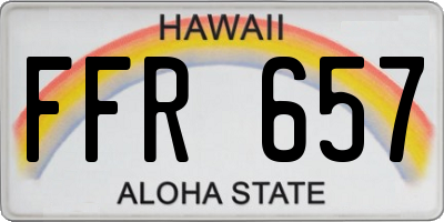 HI license plate FFR657