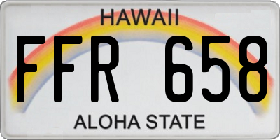 HI license plate FFR658