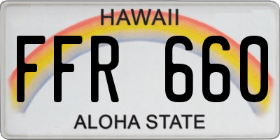 HI license plate FFR660