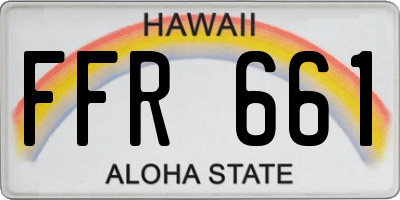 HI license plate FFR661