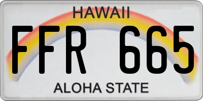HI license plate FFR665