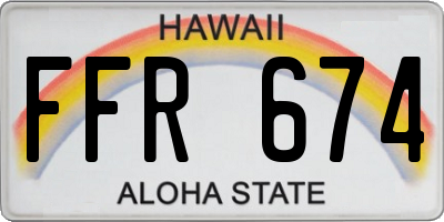 HI license plate FFR674