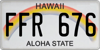 HI license plate FFR676