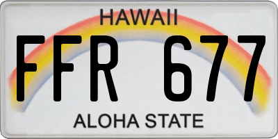 HI license plate FFR677