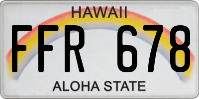 HI license plate FFR678