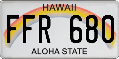 HI license plate FFR680