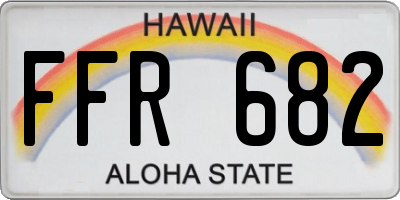 HI license plate FFR682