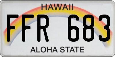 HI license plate FFR683