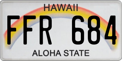 HI license plate FFR684