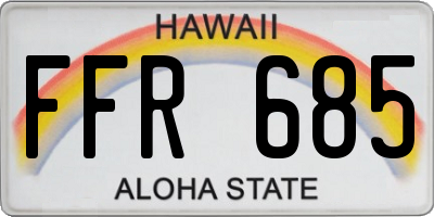 HI license plate FFR685